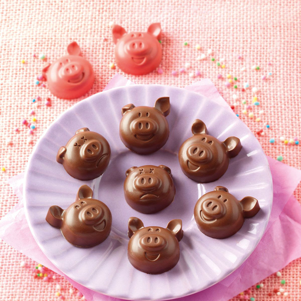 Silikomart – Schokoladen-Mould Schweinchen Lealu-Sweets –